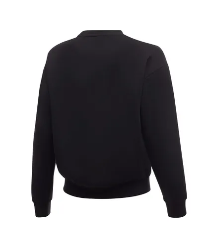 Puma Womens Essentials Full Length Crew Neck Sweatshirt - Black cotton