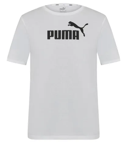 Puma Womens Essentials Logo Boyfriend T-shirt - White Cotton