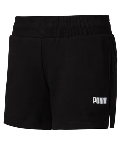 Puma Womens Essentials Sweat Shorts - Black Cotton