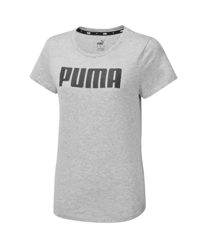 Puma Womens Essentials Tee T-Shirt - Grey Cotton