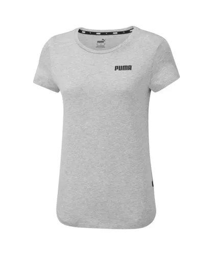Puma Womens Essentials Tee T-Shirt - Light Grey Cotton
