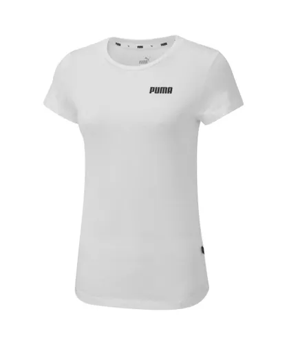 Puma Womens Essentials Tee T-Shirt - White Cotton