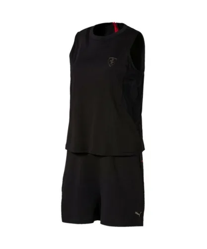 Puma Womens Ferrari Jump Suit All In One Playsuit Sleeveless Black 572826 01 Textile