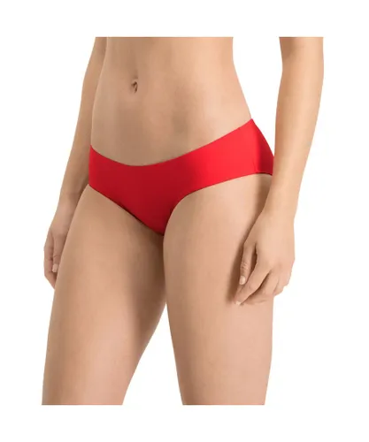 Puma Womens Hipster Elasticated Bikini Bottoms - Red Recycled Nylon