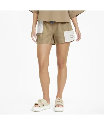 Puma Womens Infuse Fashion Woven Shorts - Brown