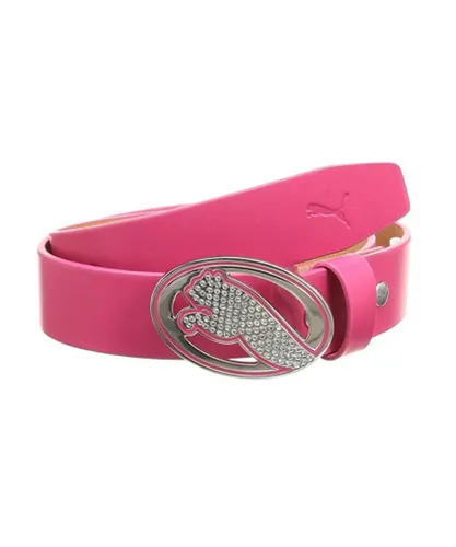 Puma Womens/Ladies Regent Fitted Leather Belt (Pink)