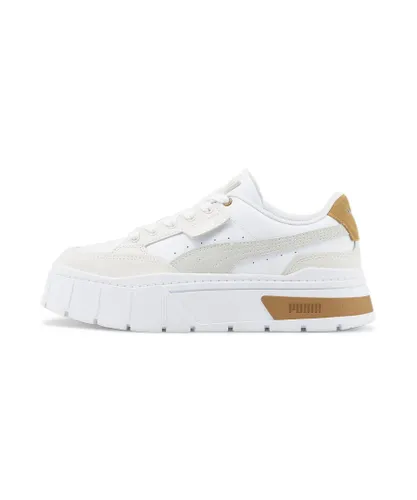 Puma Womens Mayze Stack Luxe Sneakers - White