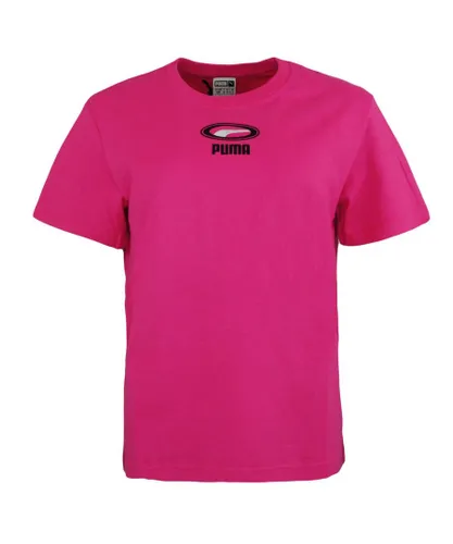 Puma Womens OG Tee Casual Branded T-Shirt Pink 844653 13