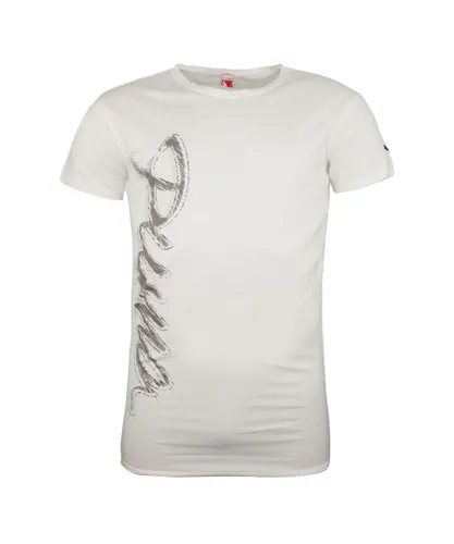 Puma Womens Oversize Short Sleeved T-Shirt Graphic Tee 822354 01 - White