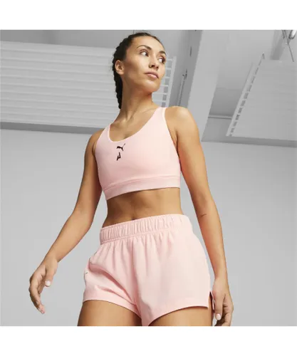 Puma Womens Seasons High-Impact Running Bra - Pink polyester recycled