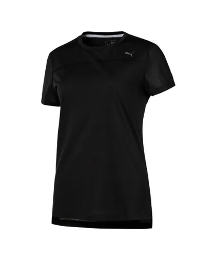 Puma Womens Short Sleeve Running T - Black