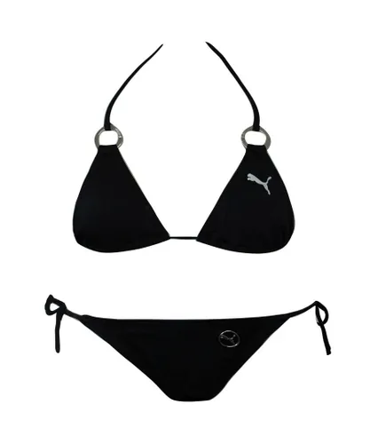 Puma Womens Triangle Bikini Brazil Cut Black Swimwear 551610 03 Textile