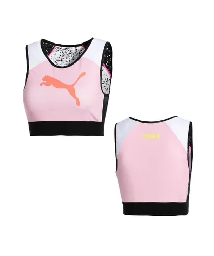 Puma Womens x Sophia Webster Reversible Crop Top Casual Gym Vest 578563 02 - Pink Textile