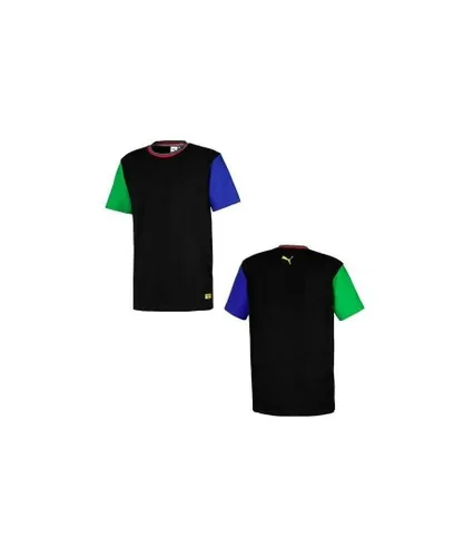 Puma x Chinatown Market Colourblock Tee Mens Casual T-Shirt 596165 01 - Black