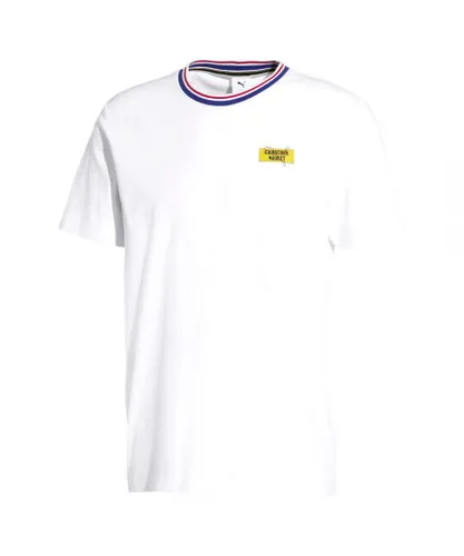 Puma x Chinatown Market Short Sleeve Crew Neck White Mens T-Shirt 595623 02 Cotton