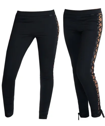 Puma x Fenty Black Laced Leggings - Womens Textile