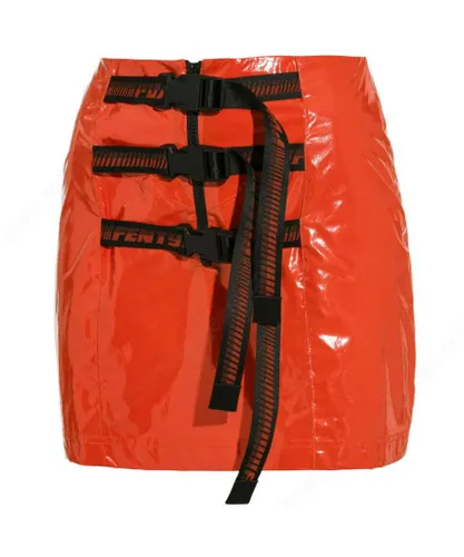 Puma x Fenty Orange Mini Skirt - Womens Textile