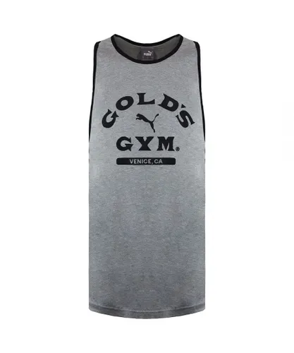Puma x Golds Gym Mens Grey Vest Cotton
