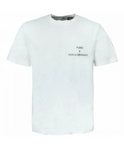 Puma x Han Kjobenhavn Short Sleeve Crew Neck White Mens T-Shirt 574013 02 Cotton