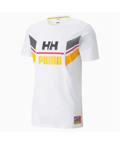 Puma x Helly Hansen Short Sleeve Crew Neck White Mens T-Shirt 597147 02 Cotton