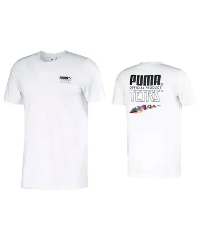 Puma x Mens Tetris Short Sleeve White T-shirt 597138 02