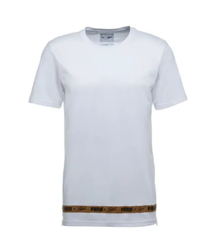 Puma x Naturel Mens T-Shirt Taped Branded Casual Top White 574180 02