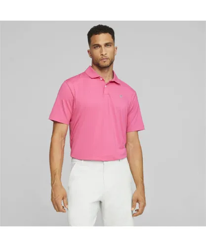 Puma x Palm Tree Mens Crew Golf Polo Shirt - Pink