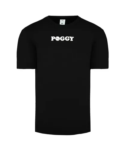 Puma x Poggy Logo Top Short Sleeve Crew Neck Black Mens T-Shirt 576749 01 Cotton