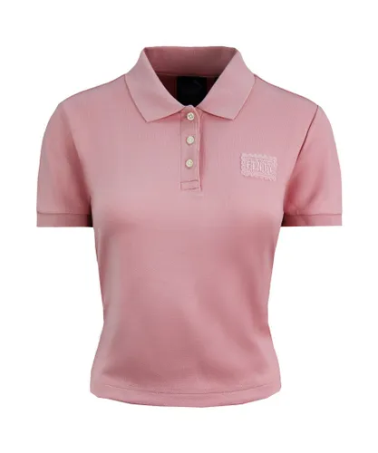 Puma x Rihanna Fenty Baby Polo Cropped Shirt Pink Womens Top 574286 04 Nylon