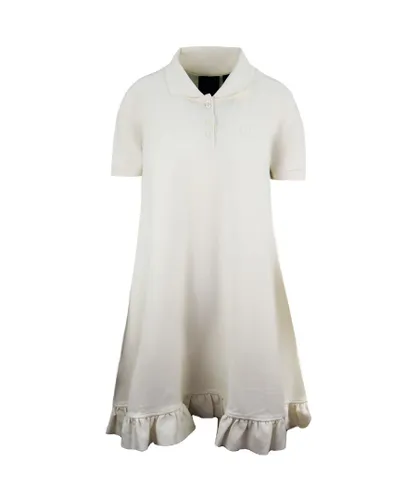 Puma x Rihanna Fenty Polo Swing Mini Dress Short Sleeve Vanilla Womens 574733 01 - Off-White Nylon