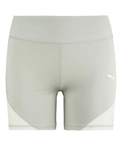 Puma x Selena Gomez Stretch Waist Grey Womens Tight Fitted Shorts 579788 01