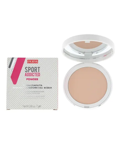 Pupa Womens Sport Addicted 001 Rose Beige Sweat And Water Resistant Compact Powder 7g - One Size
