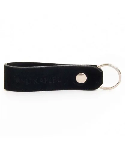 Purapiel Unisex Key Ring Mikey In Black Leather - One Size