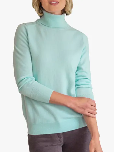 Pure Collection Cashmere Roll Neck Jumper - Duck Egg - Female