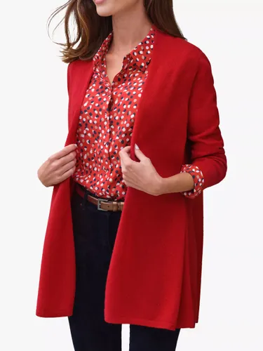 Pure Collection Gassato Cashmere Swing Cardigan - Cherry Red - Female