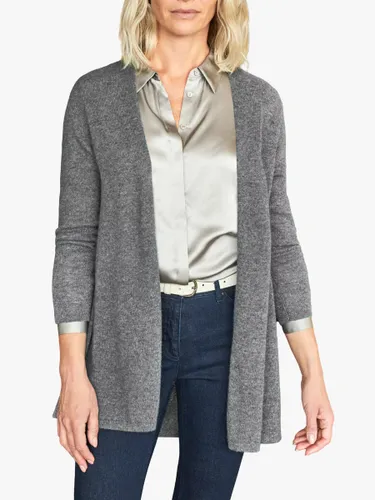 Pure Collection Gassato Cashmere Swing Cardigan - Soft Charcoal - Female