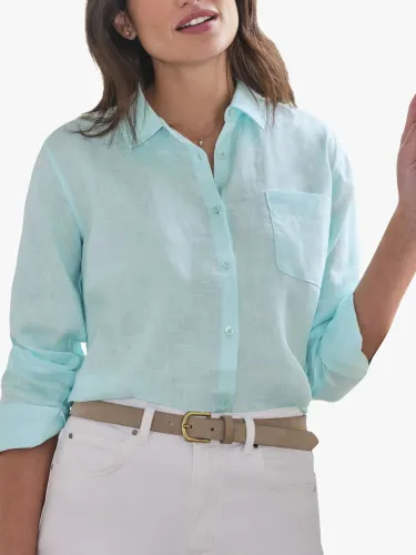 Pure Collection New Linen Shirt - Light Aqua - Female