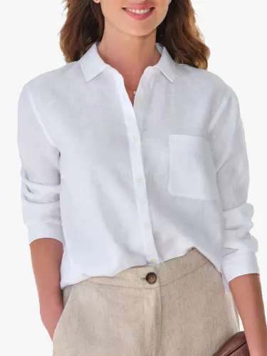 Pure Collection New Linen Shirt - White - Female