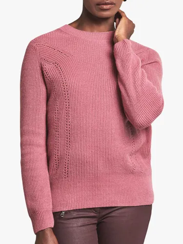 Pure Collection Ribbed Cashmere Jumper, Orchid Pink - Orchid Pink - Female