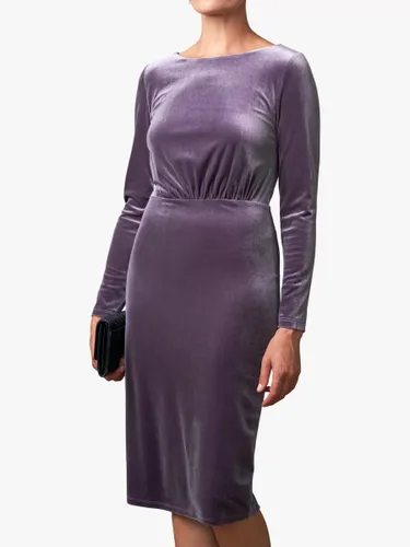Pure Collection Velour Dress, Purple Heather - Purple Heather - Female