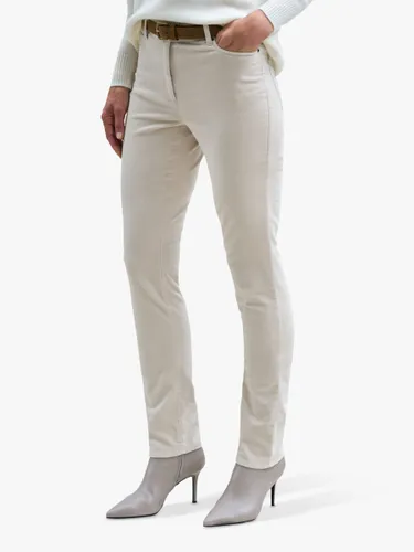Pure Collection Washed Velvet Jeans - Winter White - Female