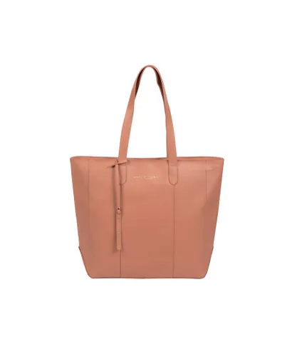 Pure Luxuries Womens 'Amberley' Misty Rose Vegetable-Tanned Leather Tote Bag - Pink - One Size