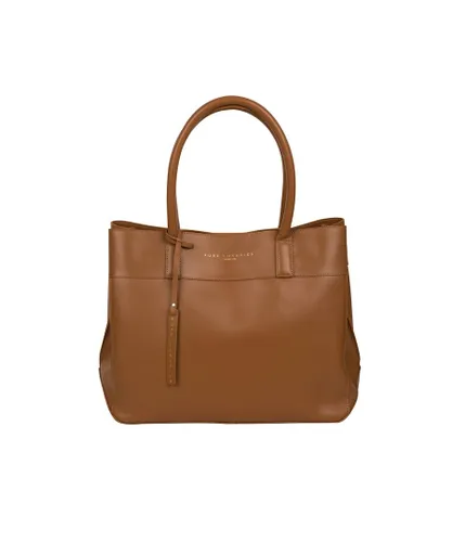 Pure Luxuries Womens 'Amesbury' Saddle Tan Vegetable-Tanned Leather Handbag - One Size