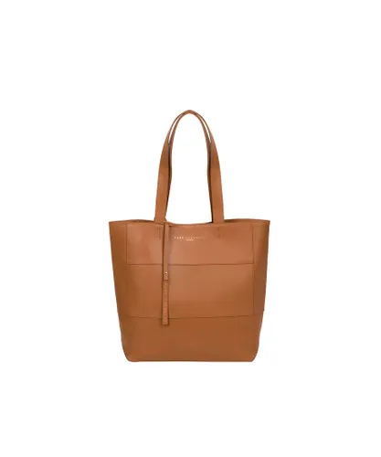 Pure Luxuries Womens 'Ashurst' Saddle Tan Vegetable-Tanned Leather Tote Bag - One Size