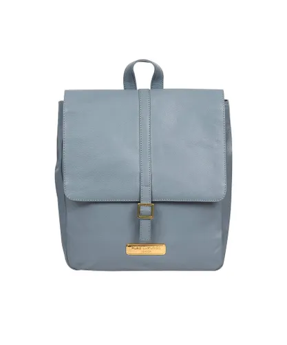Pure Luxuries Womens 'Daisy' Blue Cloud Leather Backpack - One Size