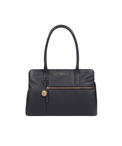 Pure Luxuries Womens 'Darby' Navy Leather Handbag - One Size