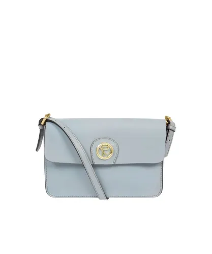 Pure Luxuries Womens 'Derwent' Cashmere Blue Leather Cross Body Bag - One Size