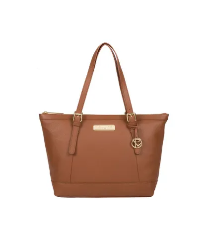 Pure Luxuries Womens 'Emily' Tan Leather Tote Bag - One Size