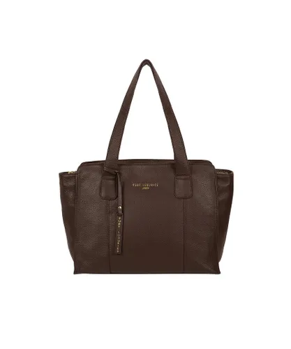 Pure Luxuries Womens 'Homerton' Choco Leather Handbag - Chocolate - One Size