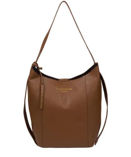 Pure Luxuries Womens 'Hoxton' Tan Leather Tote Bag - One Size